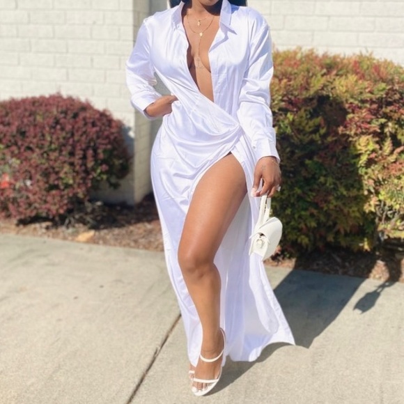 Satin Maxi Dress - Picture 3 of 3